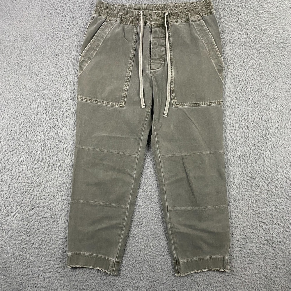 James Perse Mixed Media Pant Womens Small, 1 Drawstring Light Green wdnw1791